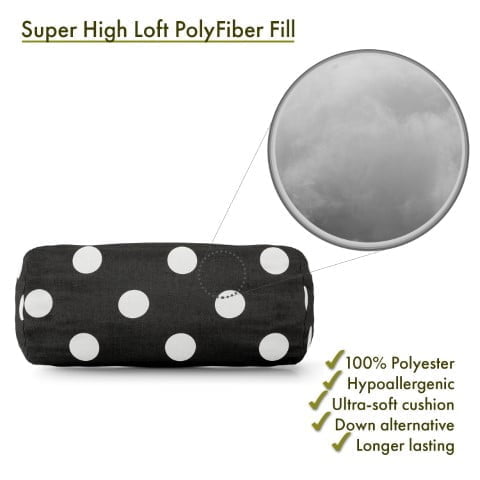 Large Polka Dot Round Bolster Pillow