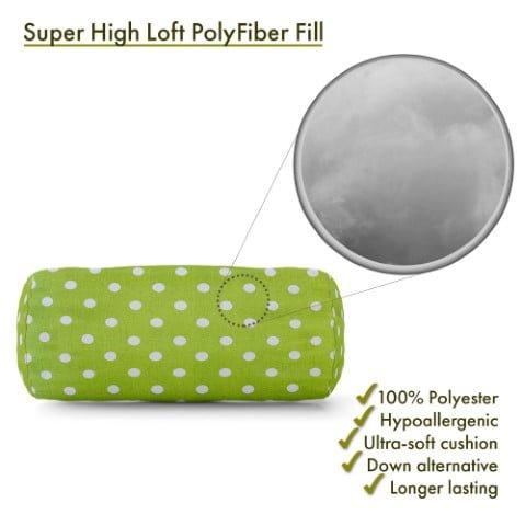 Small Polka Dot Round Bolster Pillow