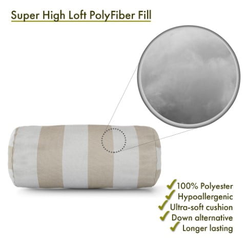 Vertical Stripe Round Bolster Pillow