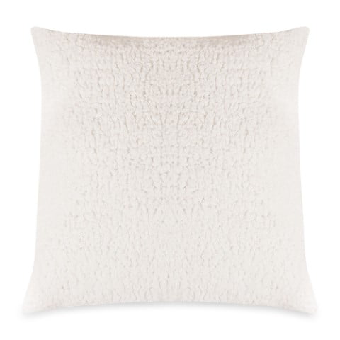 Solid Cream Sherpa Large Pillow