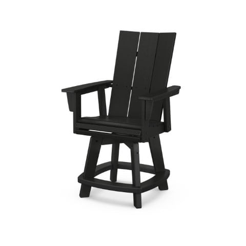 Polywood ® Modern Curveback Adirondack Swivel Counter Chair