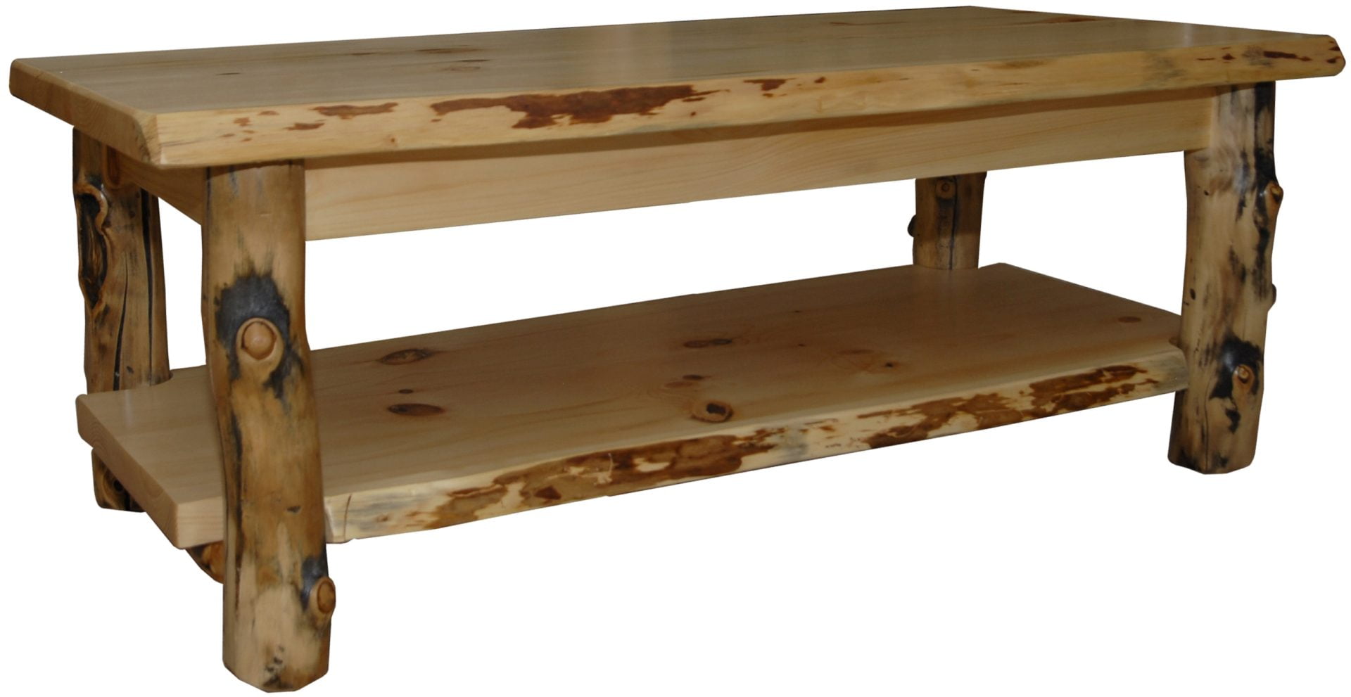 Rustic Aspen Log Coffee Table
