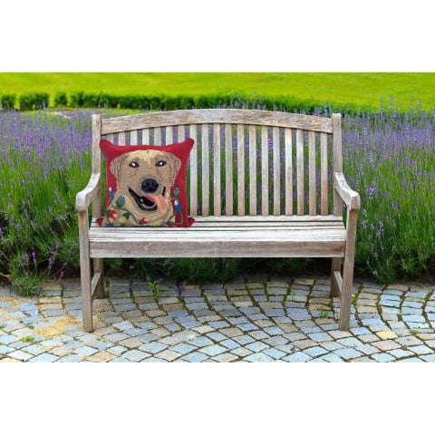 Liora Manne Frontporch Happy Holidays Indoor / Outdoor Pillow Red