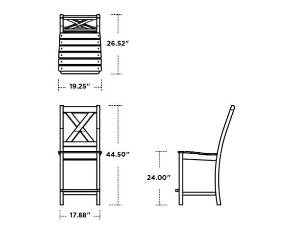 Polywood ® Braxton Counter Side Chair