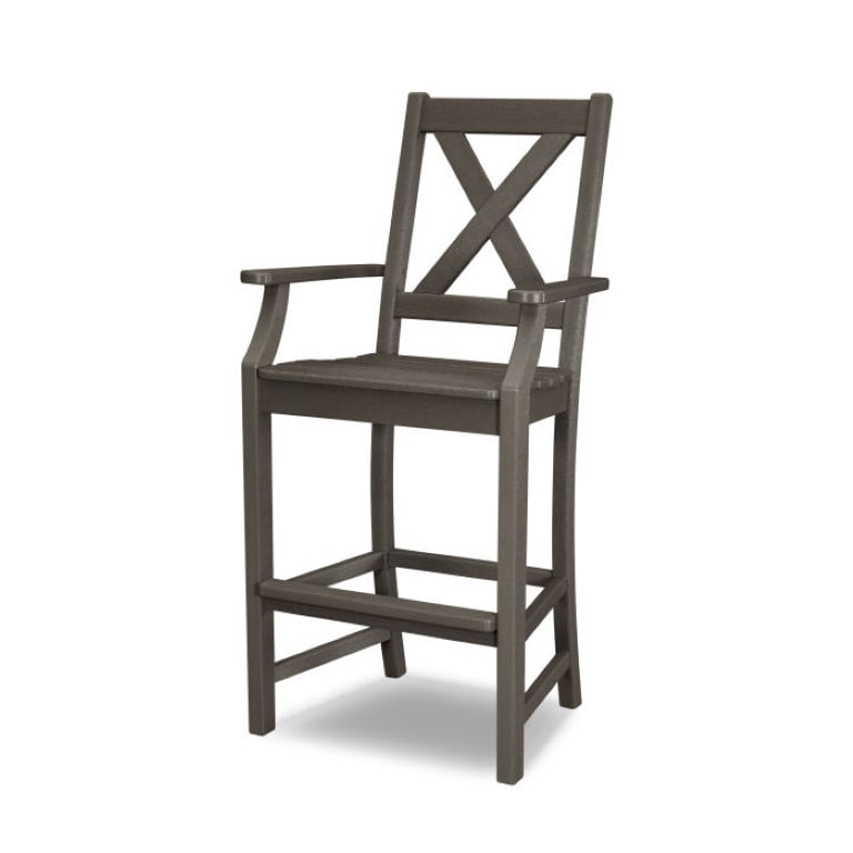 Polywood ® Braxton Bar Arm Chair in Vintage Finish