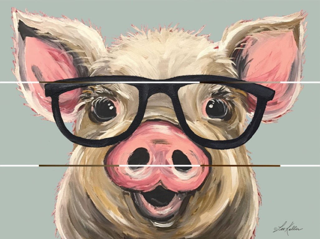 Wood Pallet Art – Smart Posey the Pig