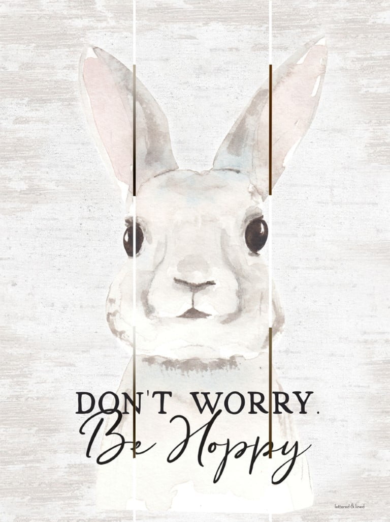 Wood Pallet Art – Be Hoppy Bunny