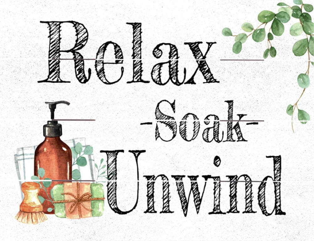 Wood Pallet Art – Relax Soak Unwind