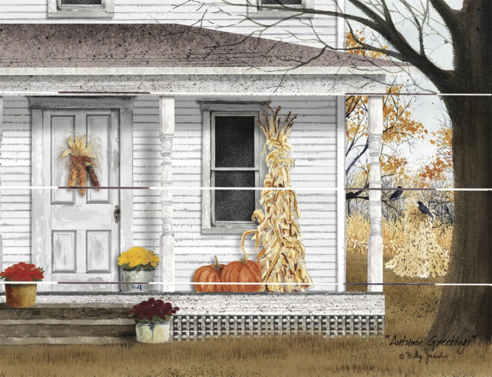 Wood Pallet Art – Autumn Greetings