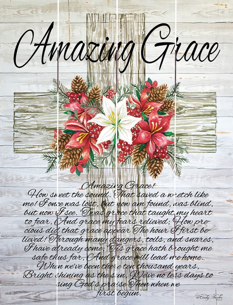 Wood Pallet Art – Amazing Grace – Cross