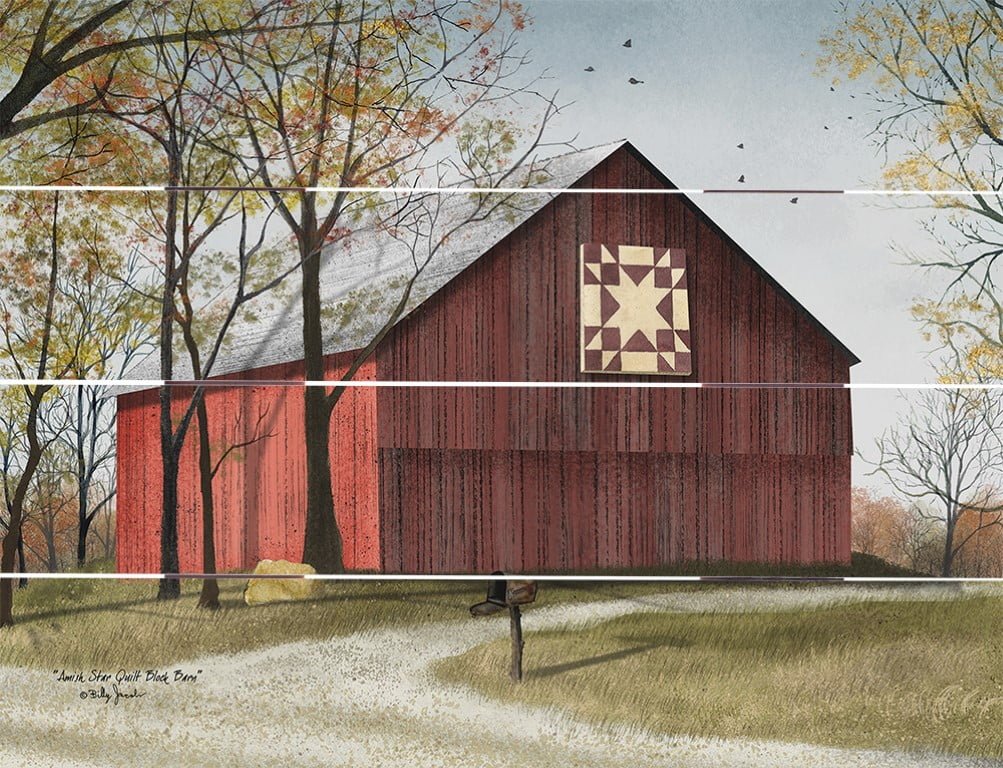 Wood Pallet Art – Amish Star Quilt Block Barn