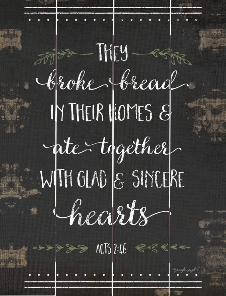 Wood Pallet Art – They Broke Bread ( Black )