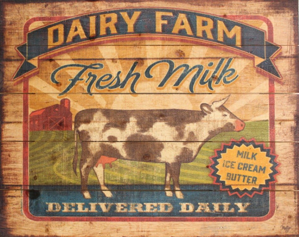 Wood Pallet Art – Dairy Fresh Farm Milk