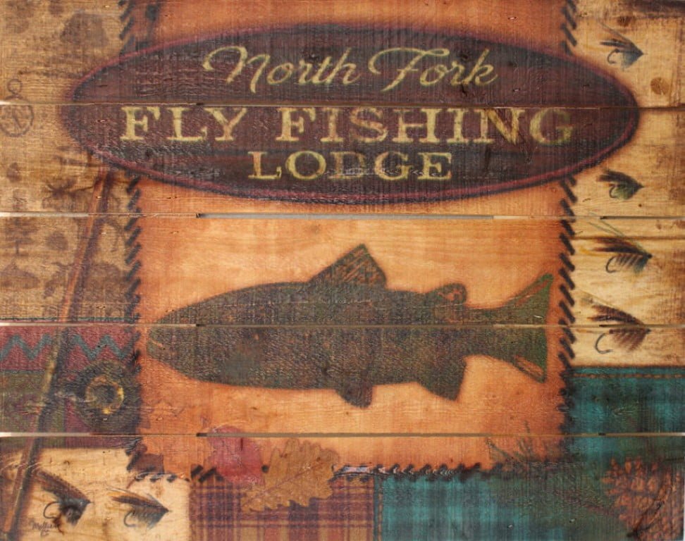 Wood Pallet Art – Fly Fishing Lodge