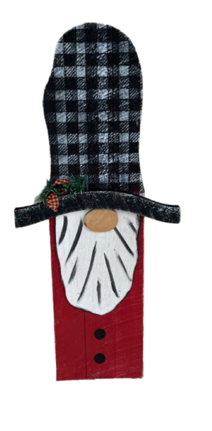 39″ Plaid Leaning Gnome