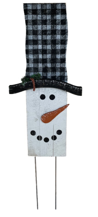 39″ Plaid Snowman with Rods