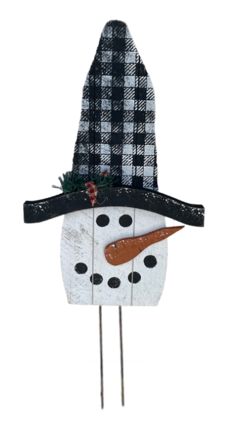 28″ Plaid Snowman with Rods
