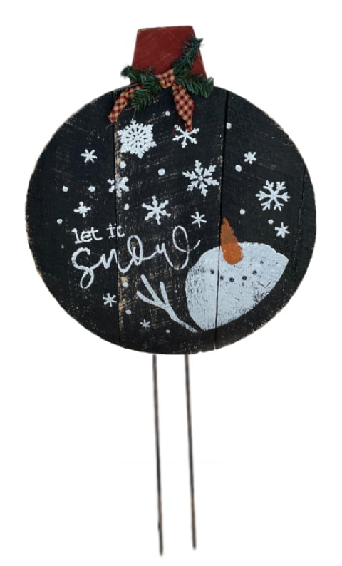 20″ Ornament with Rods ” Let It Snow “