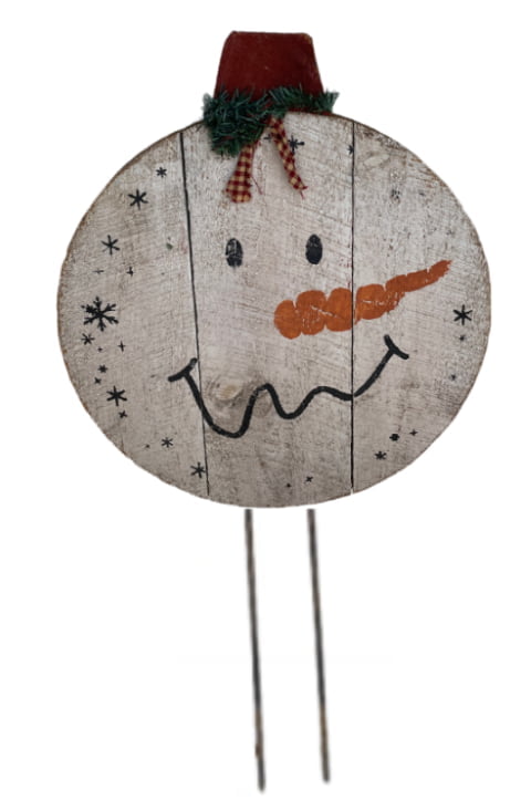 20″ Ornament with Rods – Snowman Face