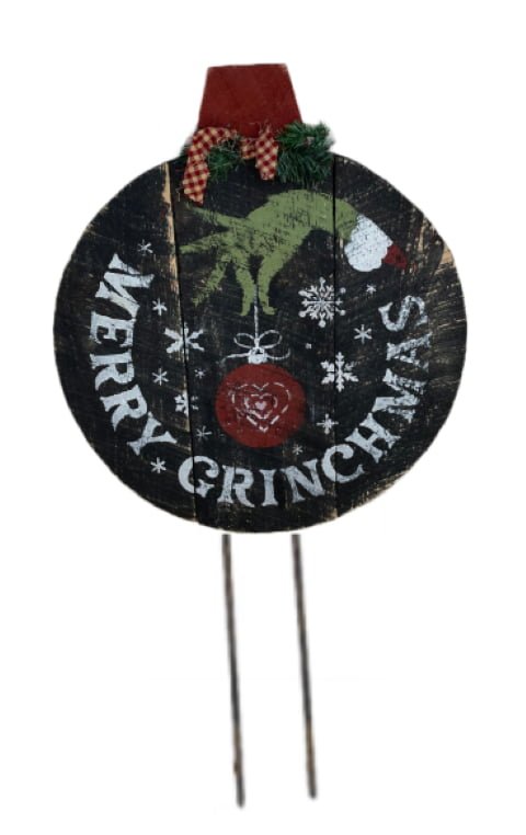 20″ Ornament with Rods – Merry Grinchmas