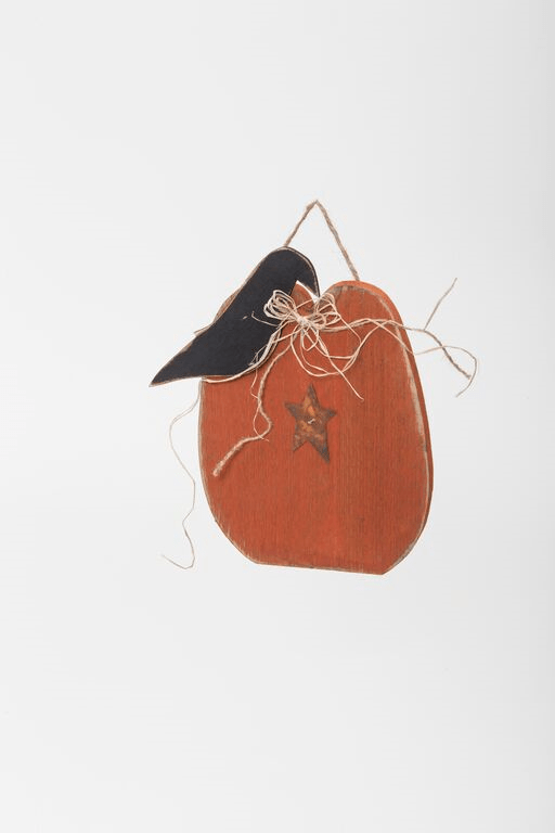 Primitive Wooden Hanging Pumpkin