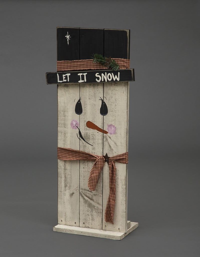 Primitive Christmas Decoration – Wooden Plank Christmas Snowman