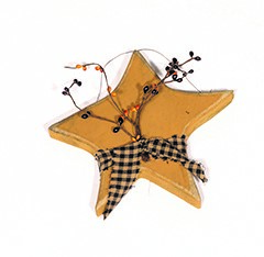 Primitive Rustic Decorative Small Hanging Star with Berries