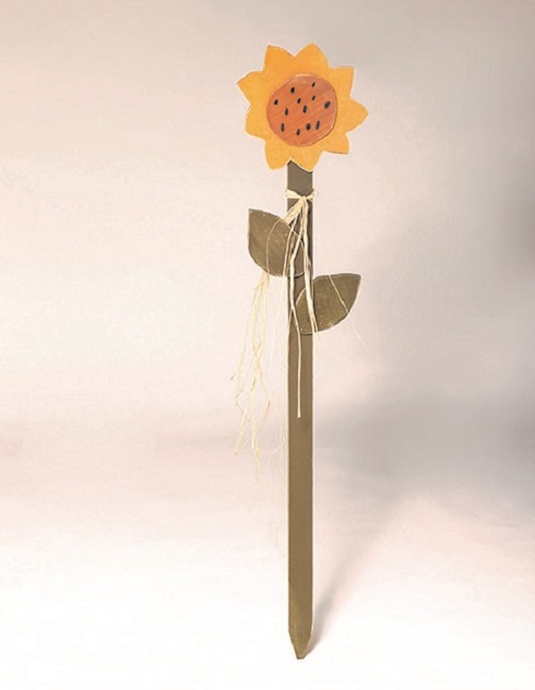 Primitive Decorative Sunflower Yard Garden Plant Stake