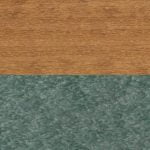 Natural Teak on Green 