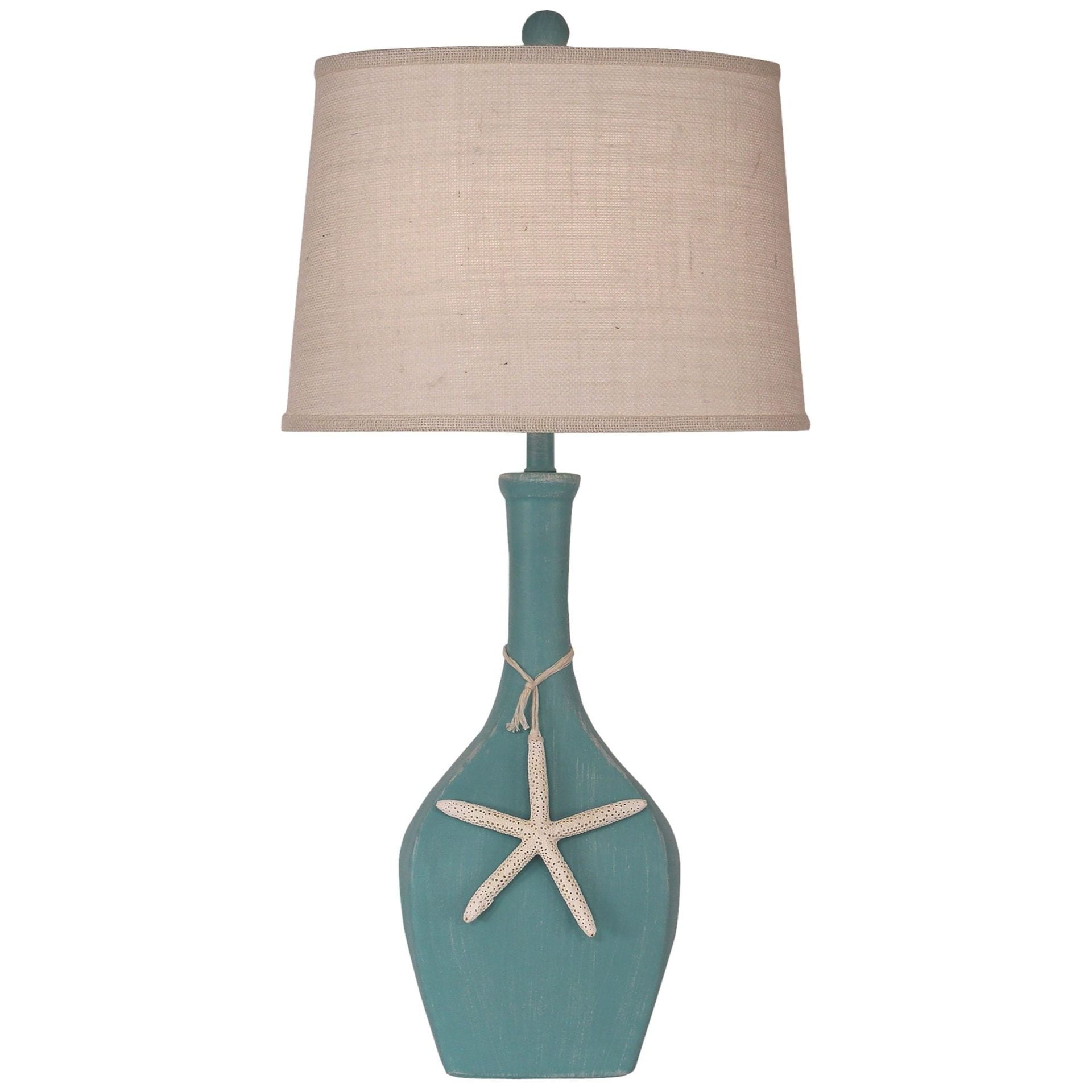 Oval Genie Table Lamp with Starfish Accent