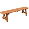 A&L Furniture Cedar Traditional Bench