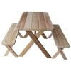 A&L Furniture Cedar Crossleg Table and Benches