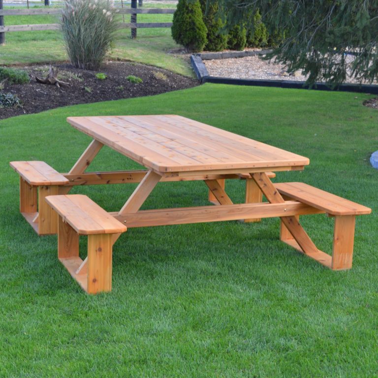 A&L Furniture Cedar 8' Walk-In Picnic Table