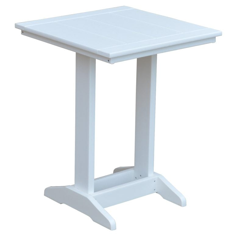 A&L Furniture Poly Lumber Square Balcony Side Table
