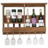 Rustic Farmhouse Wine Bar-6 Bottle Holder