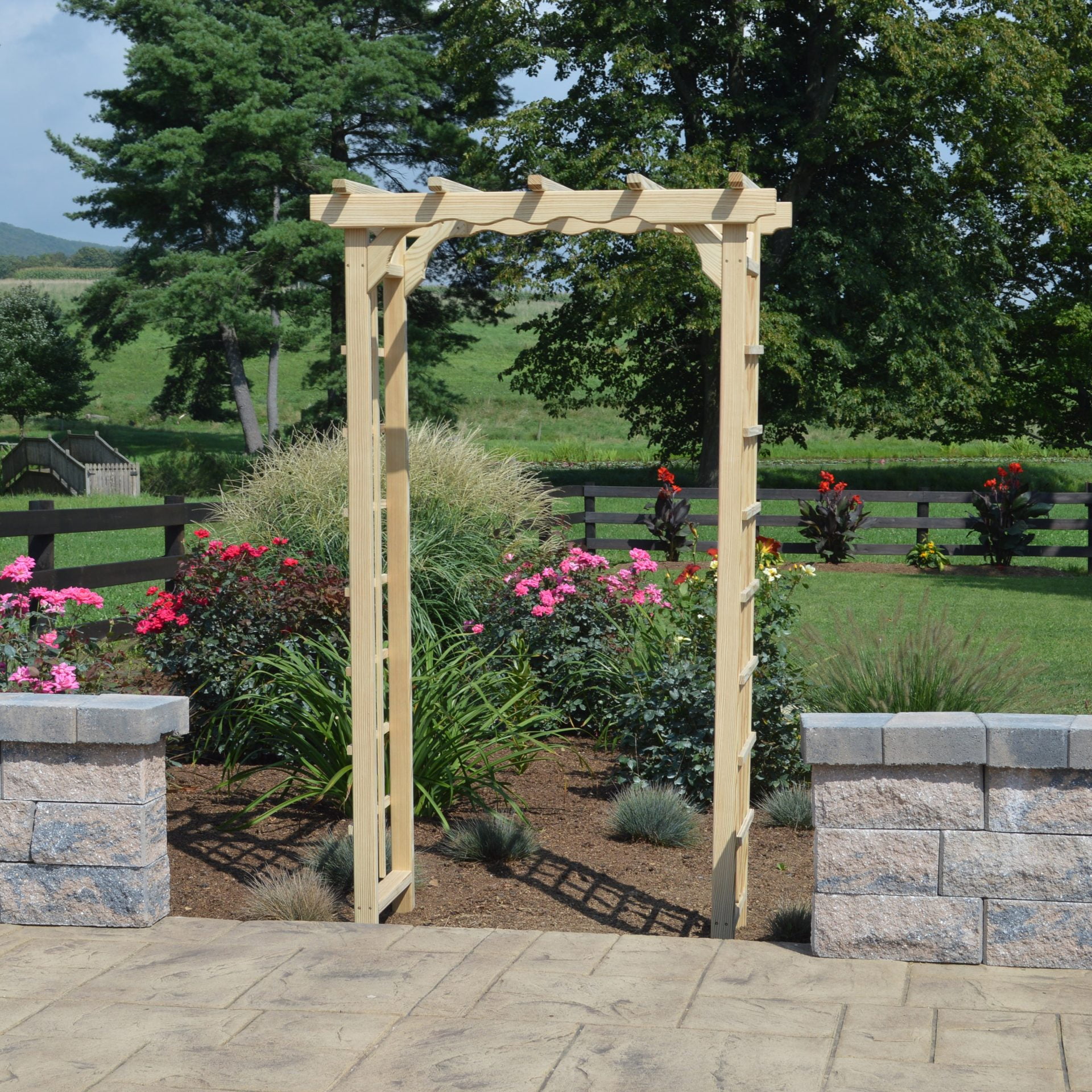 A&L Furniture Pressure Treated Pine Morgan Arbor