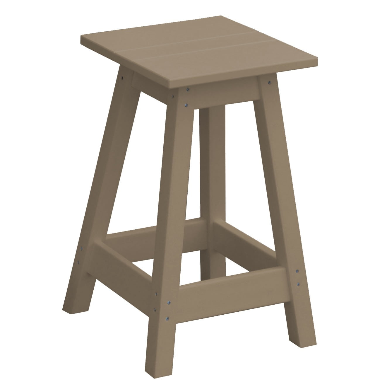 A&L Furniture Poly Lumber Square Bistro Stool