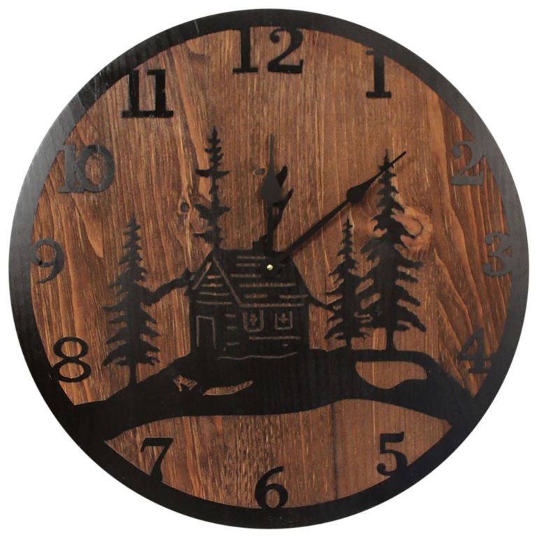 Rustic 24" Round Wall Clock
