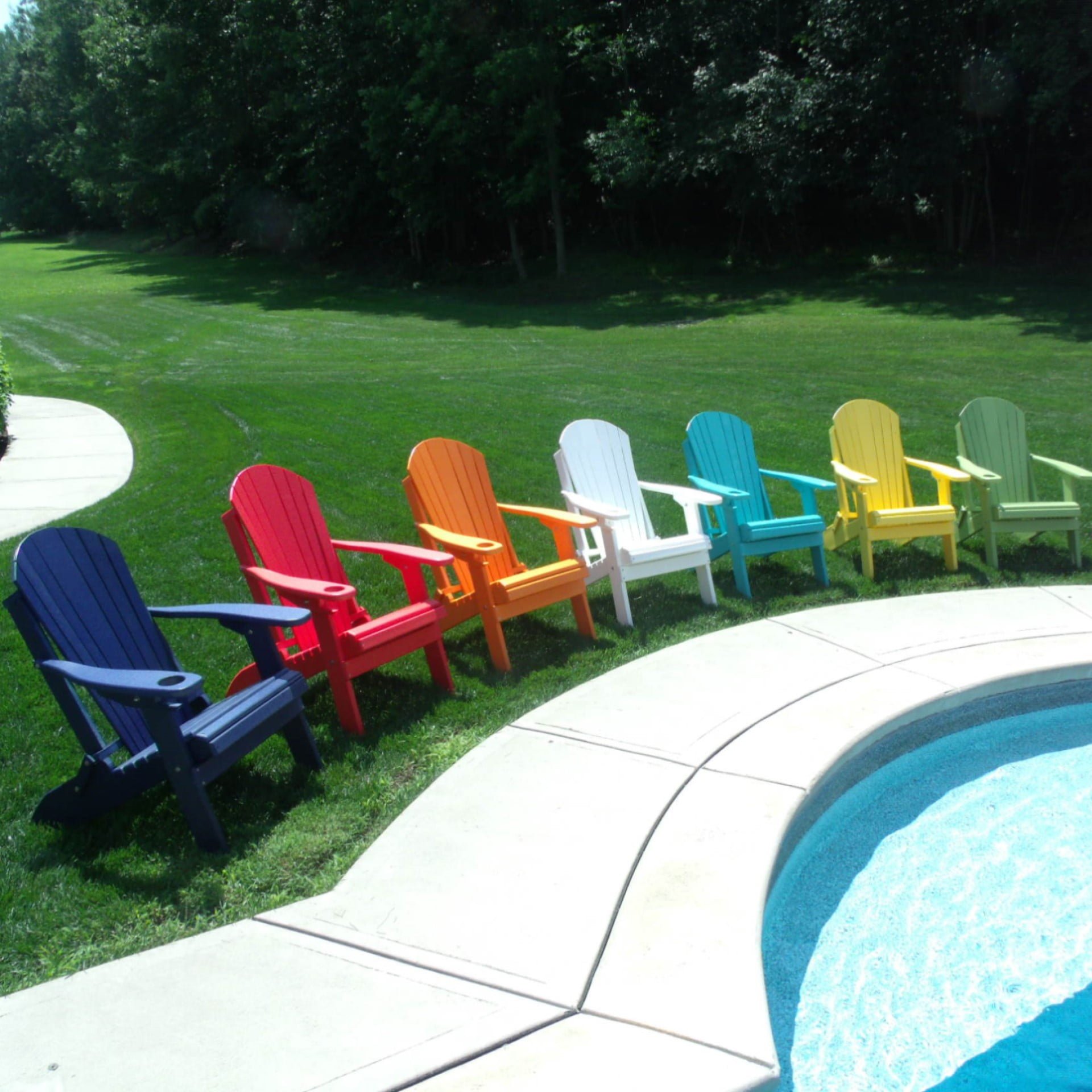 Poly Lumber Folding Adirondack Chair with Cup Holder (Smartphone/Tablet Holder Optional)