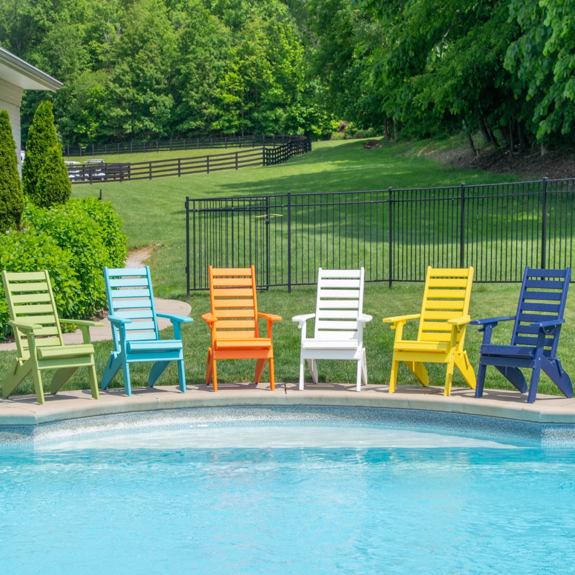 Farmhouse Folding Adirondack Chair with Cup Holder